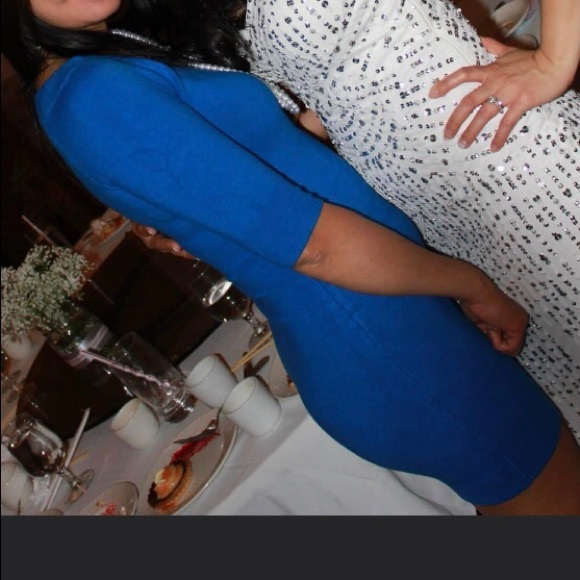 Bebe blue bodycon sweater dress in S - Picture 5 of 5